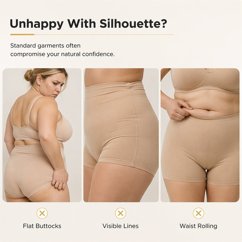 High waist seamless shapewear smoothing the silhouette
